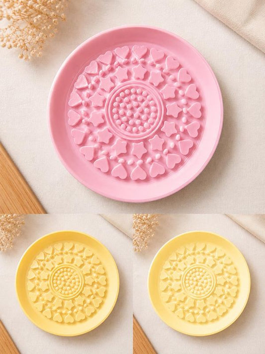 Multi-Textured Makeup Brush Cleaner Cleaning Plate